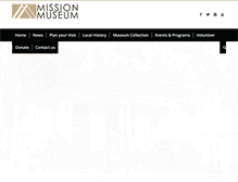 Tablet Screenshot of missionmuseum.com